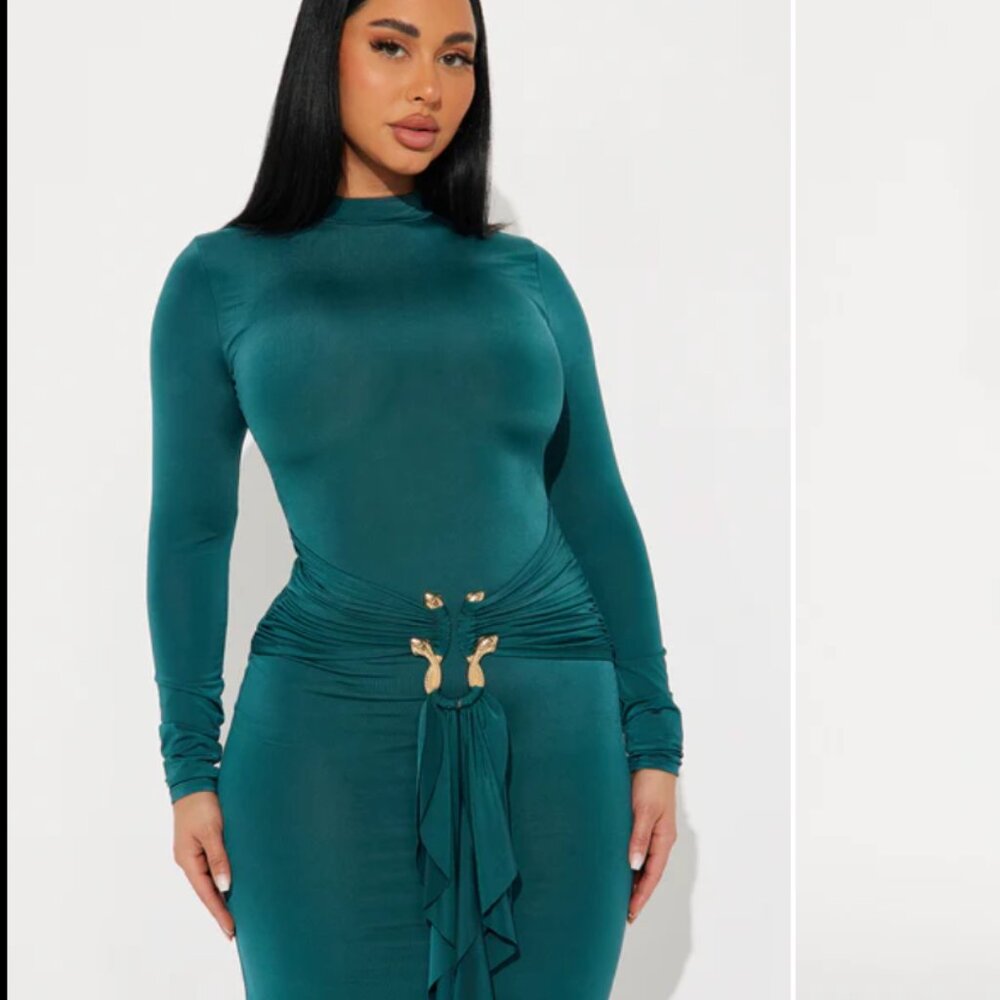 Green Mermaid maxi dress